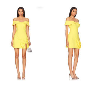 Elliatt Cadence Dress mini off shoulder yellow